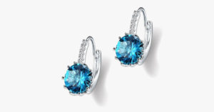 Unique Round Small Crystal Hoop Earrings