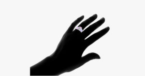 Unisex Trillion Cut Shimmery Ring