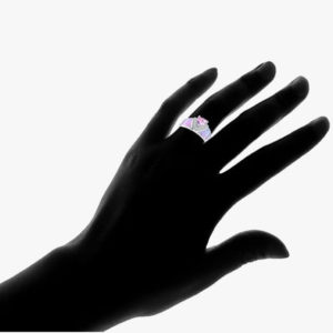 Unisex Trillion Cut Shimmery Ring