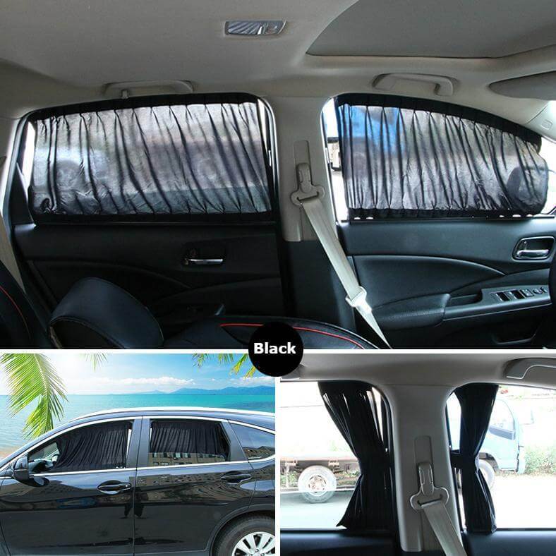 Universal Adjustable Car Window Curtain With Orbits Install Once Enjoy Lifetime