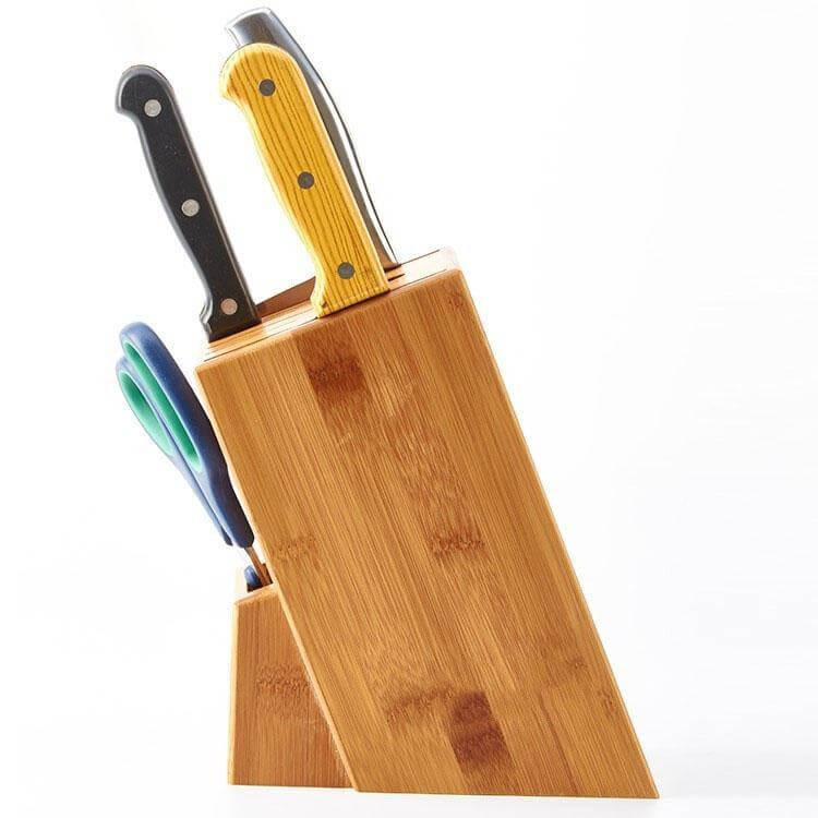 Universal Knife Block Wooden Bamboo Knife Block Holder