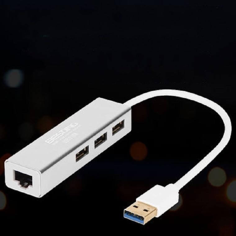 Usb C Usb 3 0 To 3 Ports Usb 3 0 Hub With Rj45 Gigabit Ethernet Adapter