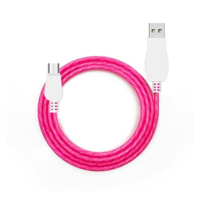 Usb Cable Micro Usb Cable Flowing Led Glow Charging Data Sync Mobile Phone Cables For Iphone Type C Android Samsung S7 Led Wire