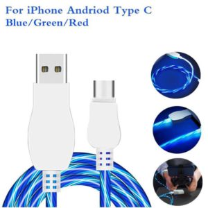 Usb Cable Micro Usb Cable Flowing Led Glow Charging Data Sync Mobile Phone Cables For Iphone Type C Android Samsung S7 Led Wire