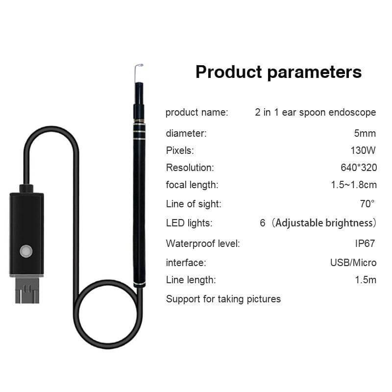 Usb Ear Pick Ear Cleaning Endoscope Visual Ear Pick Tool Mini Camera