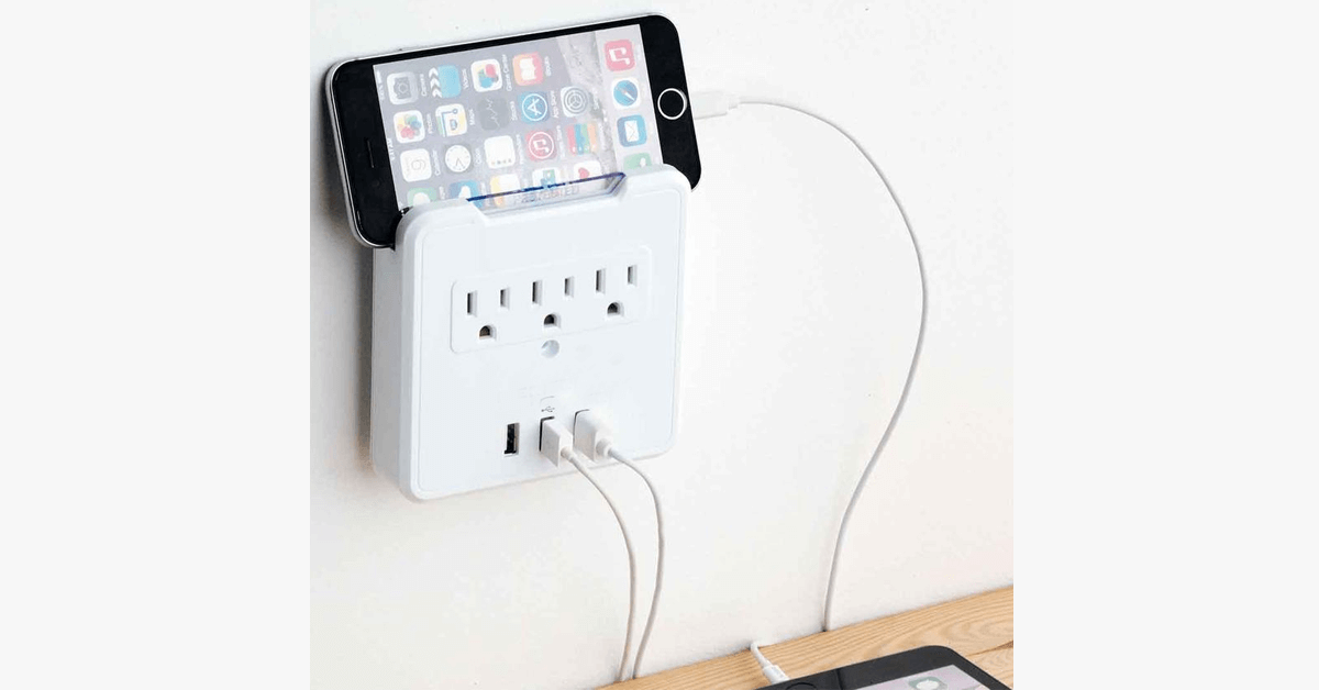 Usb Wall Plate With Built In Phone Mount