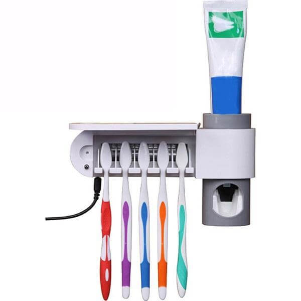 Uv Toothbrush Sterilizer Sanitizer Toothpaste Dispenser