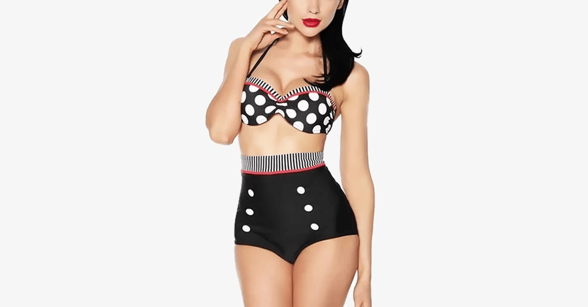Vintage Pin Up High Waisted Swimsuit