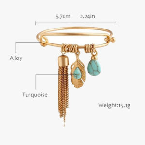 Vintage Turquoise Tassel Bangle