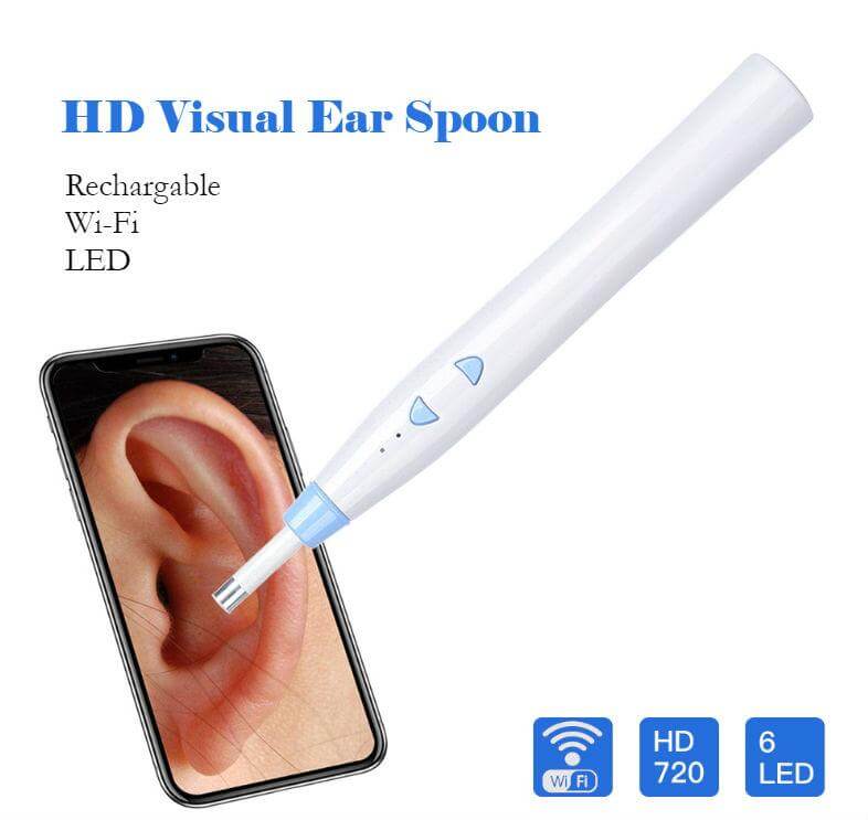 Visual Ear Spoon Led Camera Wifi Safe Clear Clean