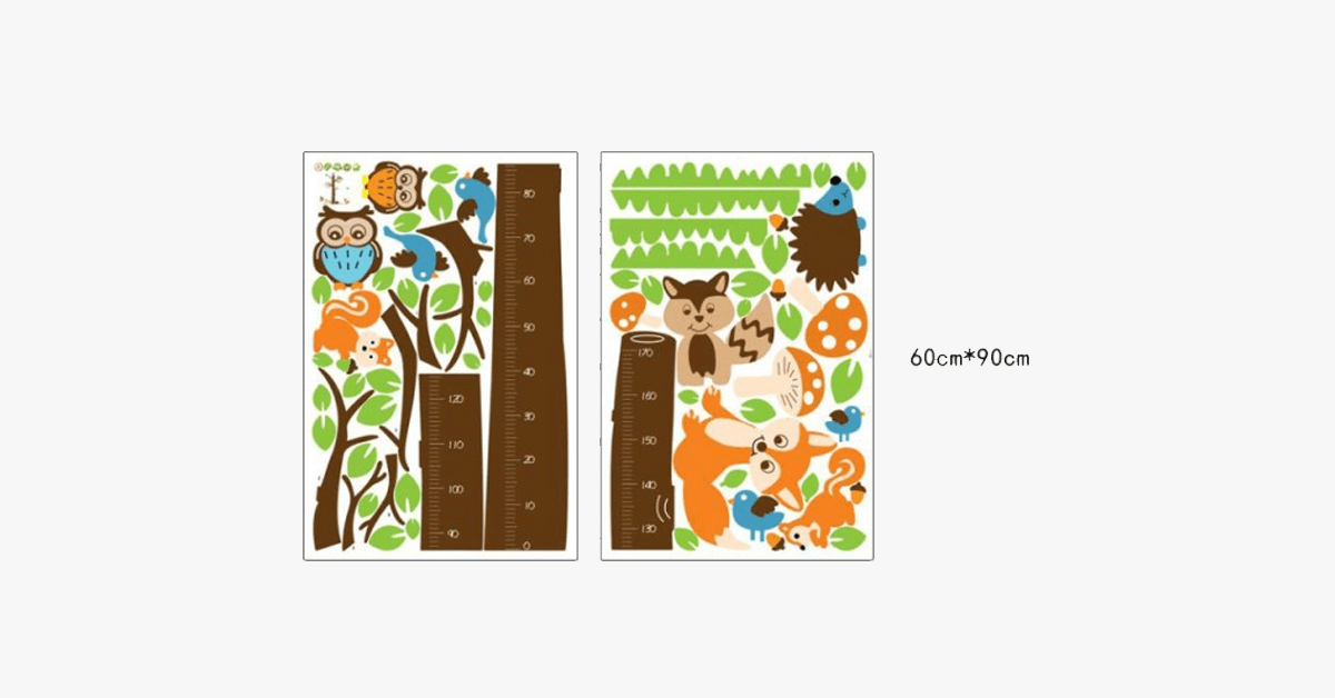Wall Stickers Childrens Room Height Squirrel Stickers