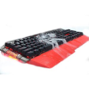 Waterproof Mechanical Keyboard With Dynamic Red Underglow Play And Wash As Normal