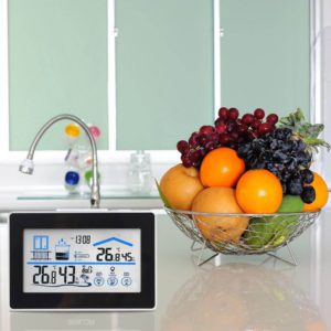 Weather Station Clock Wireless Touch Screen Indoor Weather Station