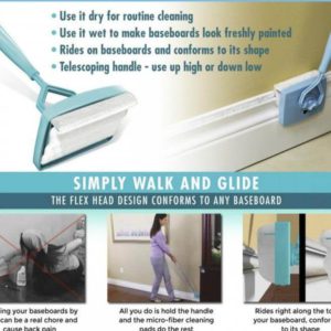 White Baseboard Multi Use Cleaning Duster