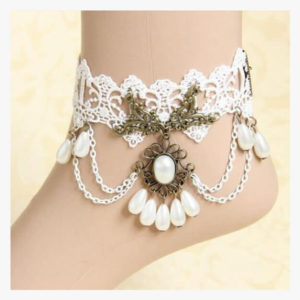 White Lace Anklet