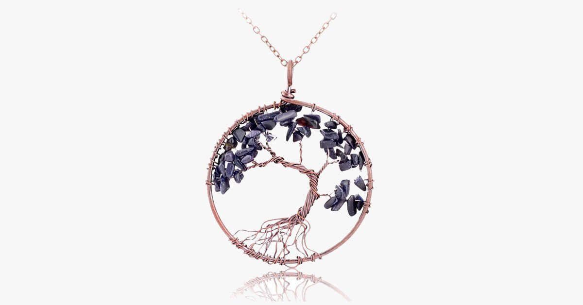 Wisdom Tree Quartz Pendant Necklace