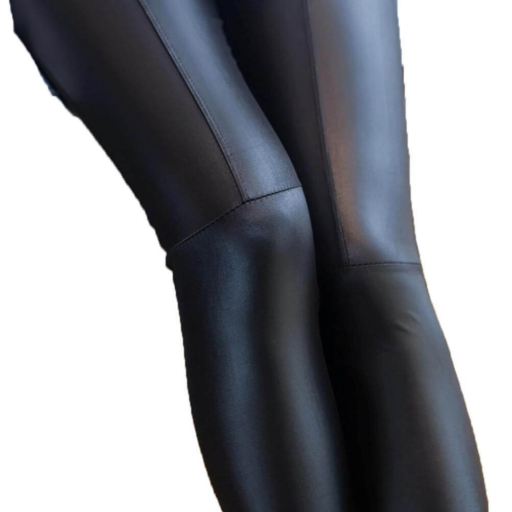 Women Faux Leather Tights