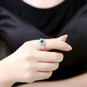 Zirconium Aquamarine Ring