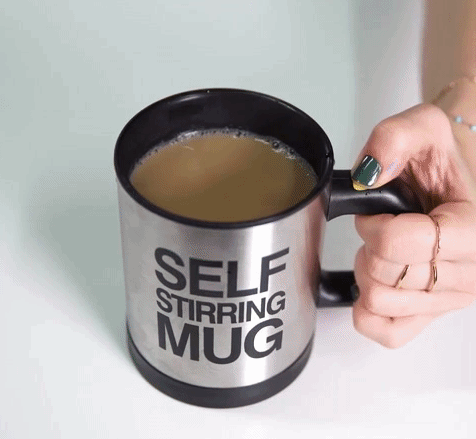 Novelty Coffee Mug Gag Gift- Self Stirring Office Trick