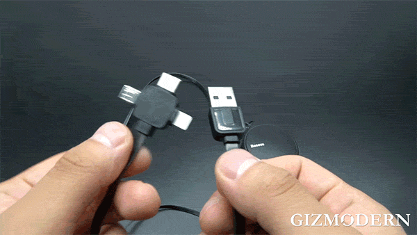 3-in-1 Concealable Cable That Can Easily Hide Itself in the Case