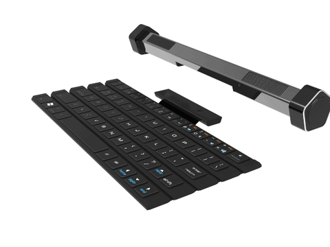Foldable & Detachable Cross-device Bluetooth Keyboard & Speaker