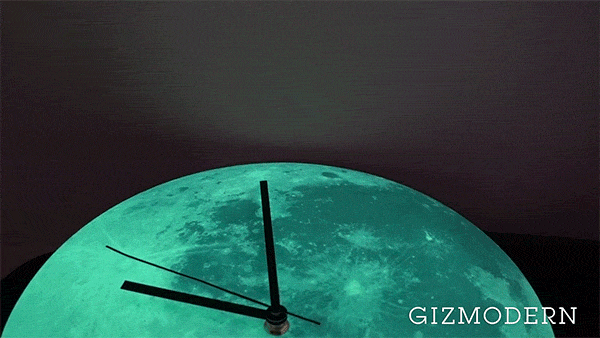 Follow The Moon Home – Wall Clock Glowing In The Dark