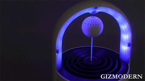 Levitating Lamp to Kill Mosquitoes with Human Heat & Perfume