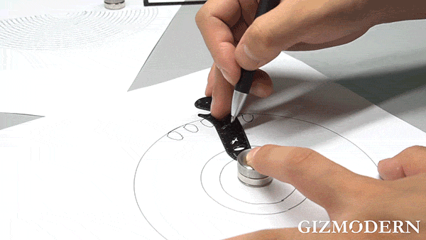 Multi-Function EDC Drawing Tool With Curved Ruler & Protractor For Designers, Artists & Architects