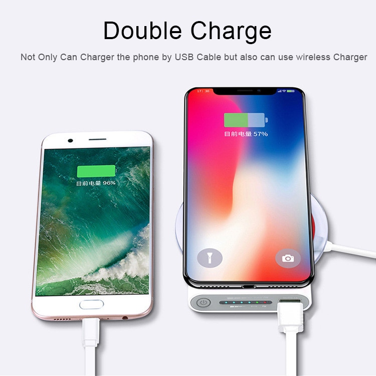 Qi Wireless Charger – 10000mAh Universal Portable Power Bank For iPhone & Android