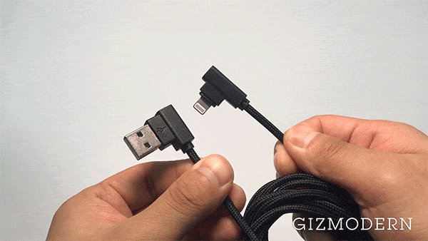Reversible Dual-End L-Shaped Lightning Cable For Phone Addict