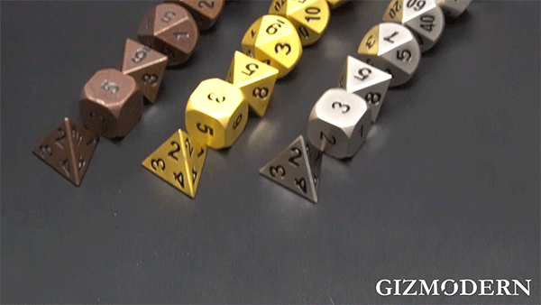 See If You Can Even Your Own Odds with Cool & Fancy Full Set of Metal Dice