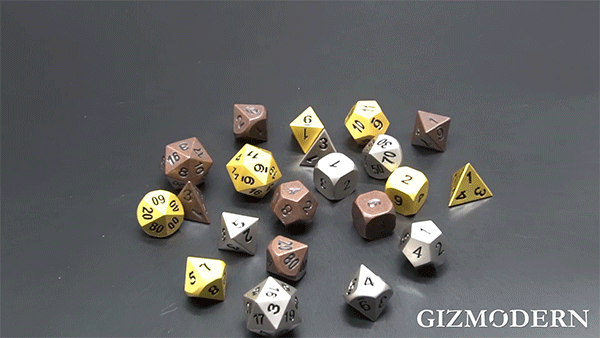 See If You Can Even Your Own Odds with Cool & Fancy Full Set of Metal Dice