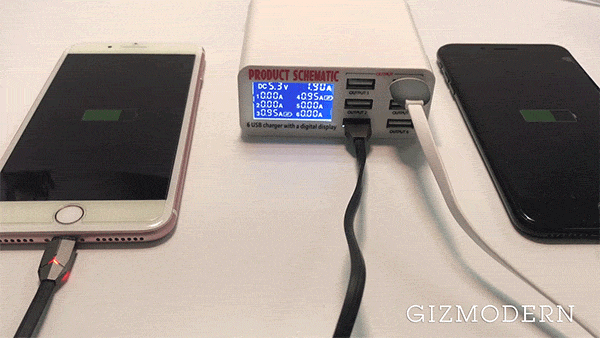 Smart 6-Port USB Charge Station With Digital Display – Charge Safer and Faster