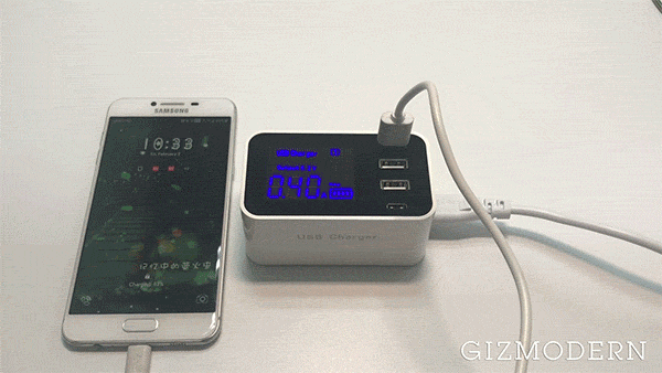 Smarter 4-Port USB & Type-C Quick Charge Station with Digital Display