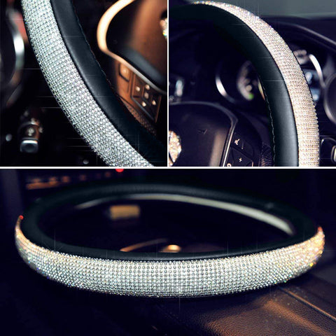Swarovski Style Diamonds Steering Wheel Cover