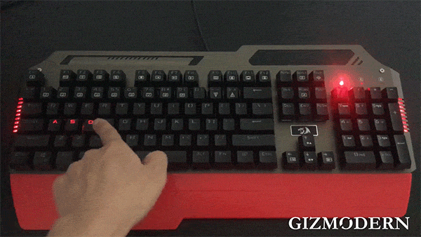 Waterproof Mechanical Keyboard with Dynamic Red Underglow – Play and Wash as Normal