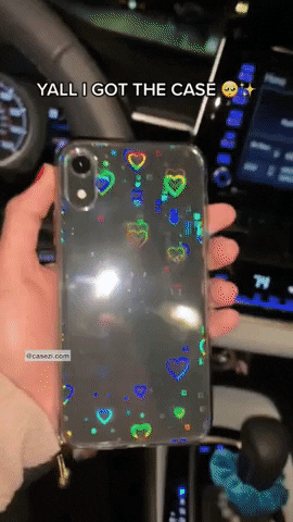 Holographic Hearts Case