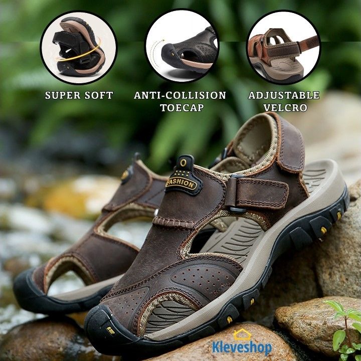 Blair - Men Orthopedic Leather Hiking Sandals