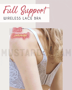 Full Support Wireless Lace Bra