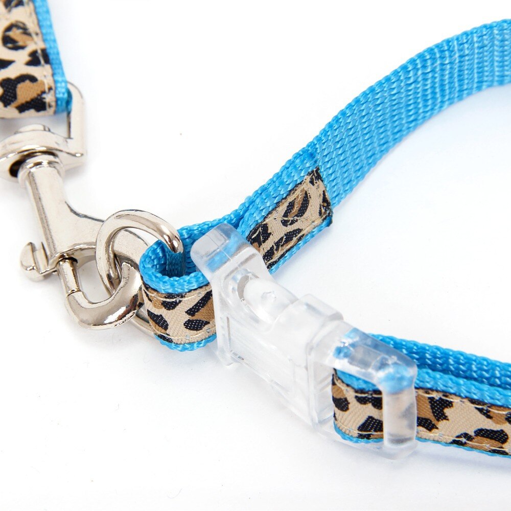 Adjustable Leopard Printed Belt and Harness Set