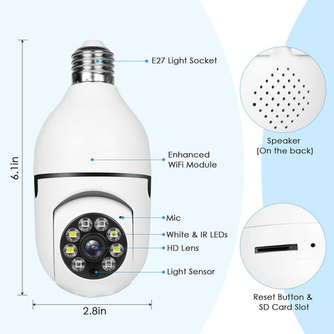 Wireless Light Bulb Security Camera