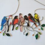 Last Day Special Sale - The Best Gift-Birds Stained  Window  Panel Hangings