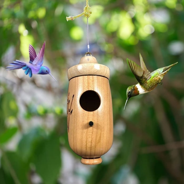 Last Day Promotion 70% OFF - Wooden Hummingbird House