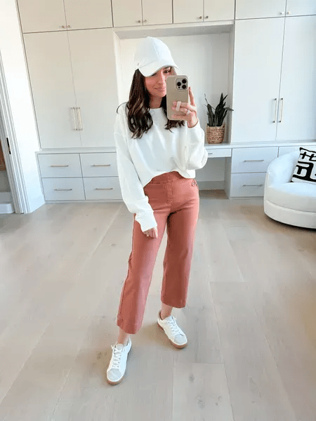 Last Day Promotion 49% - Stretch Twill Cropped Wide Leg Pants