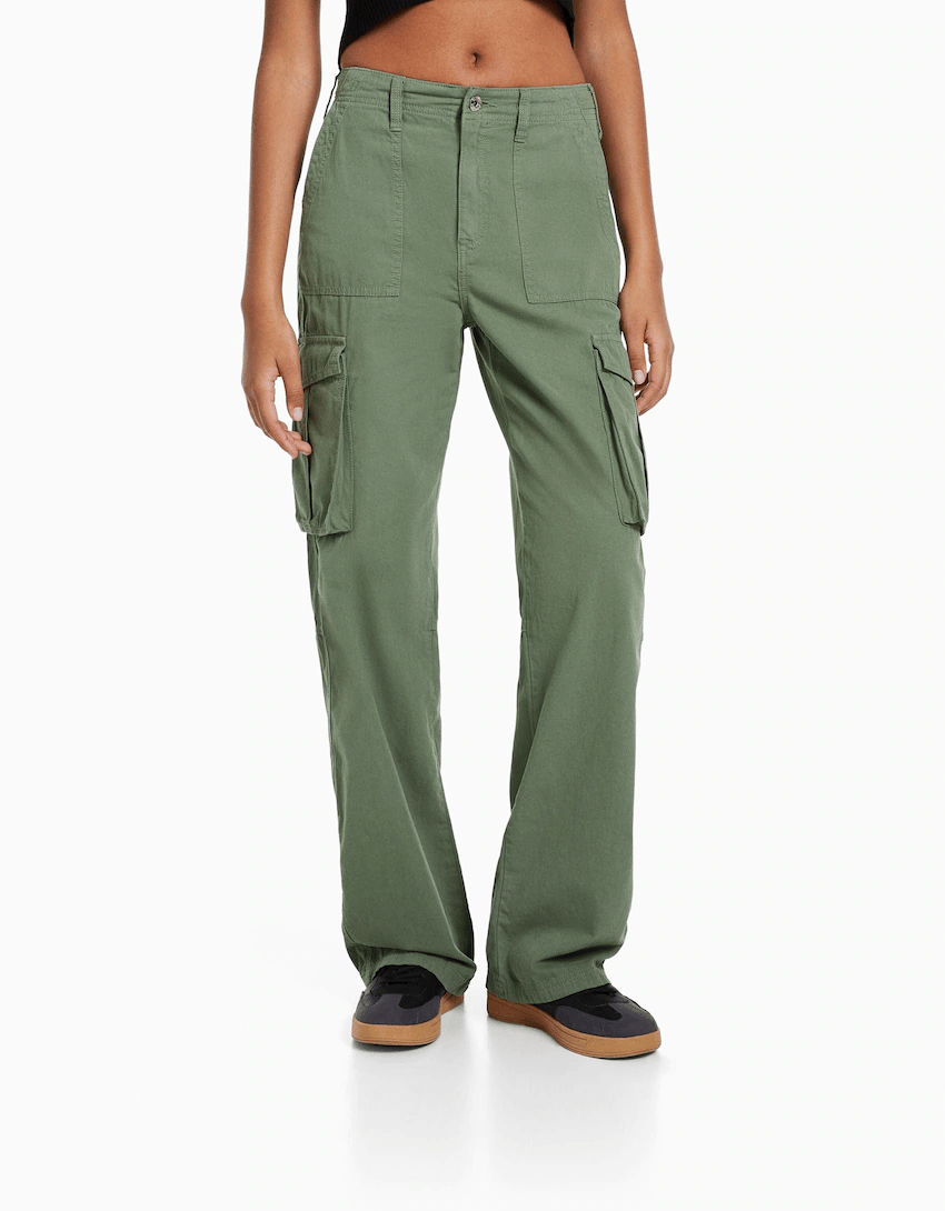 Adjustable Straight Fit Cargo Pants