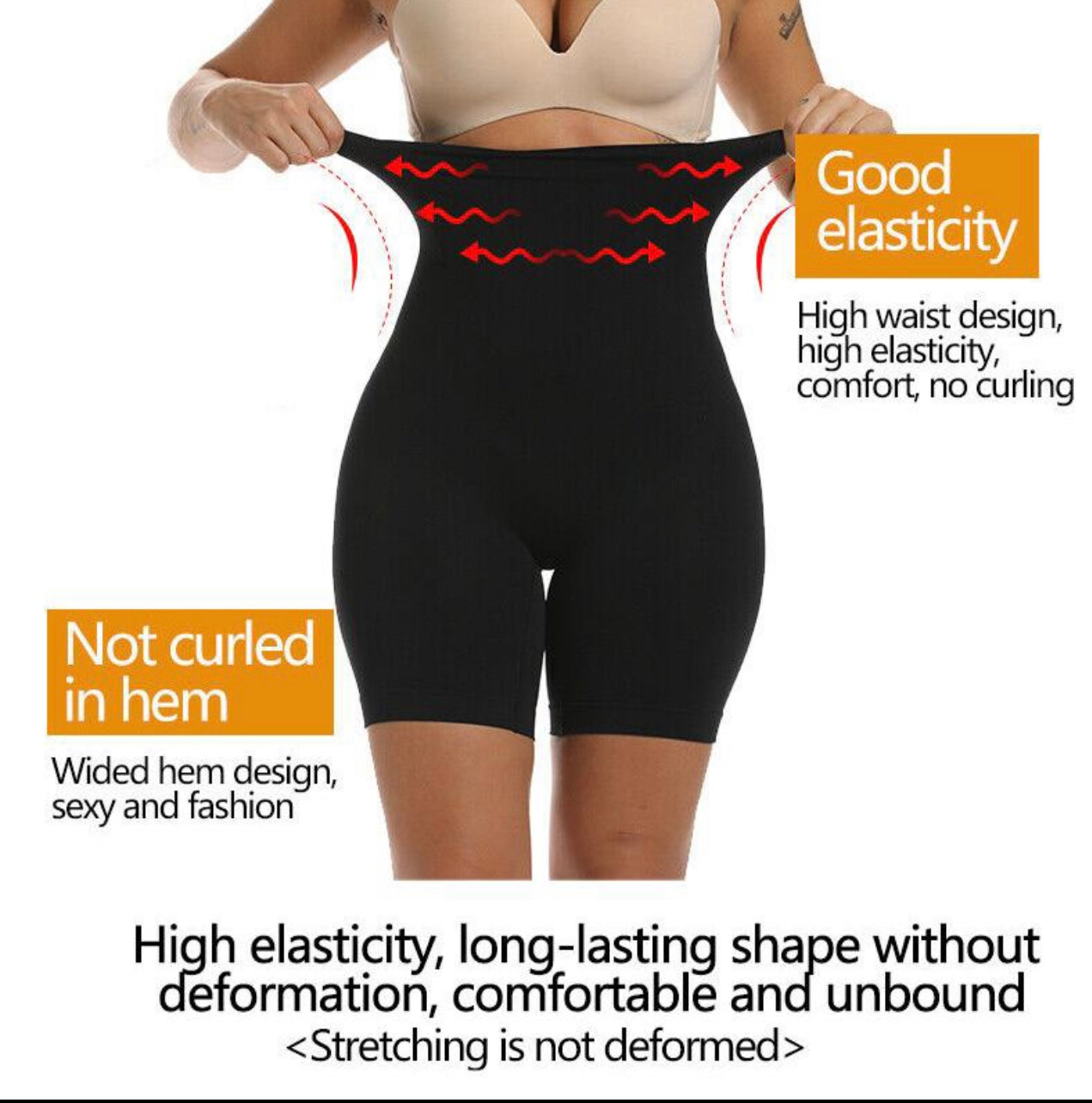 TrendyLab High-Waist Shapewear Shorts for Women - Tummy Control, Waist Trainer, Thigh Slimmer - Breathable Body Shaper