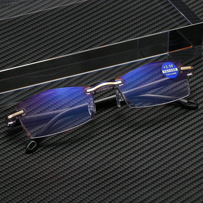 FoldFlat Sapphire High Hardness Anti-blue Progressive Far And Near Dual-Use Reading Glasses