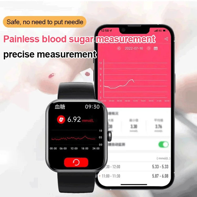 [ALL DAY MONITORING OF HEART RATE AND BLOOD PRESSURE] BLUETOOTH FASHION SMARTWATCH
