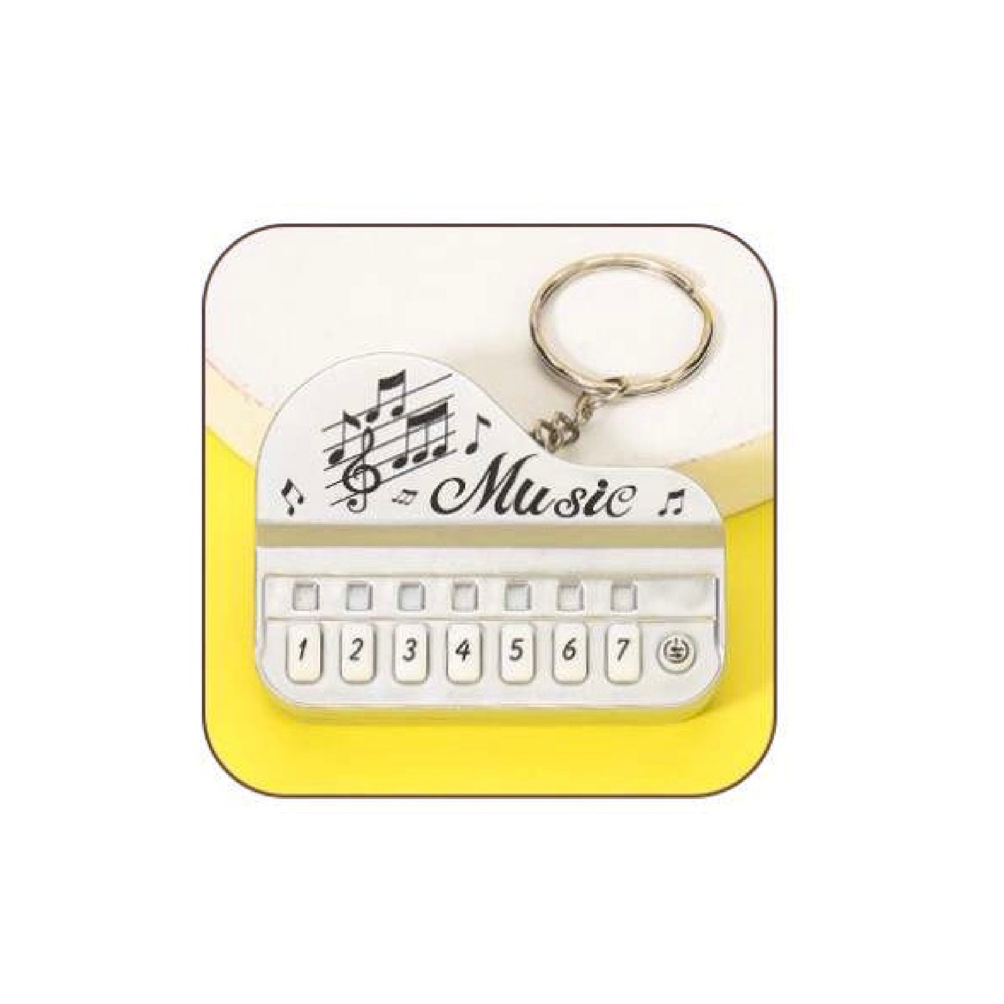 Mini Electronic Keyboard Keychain with 19 training songs