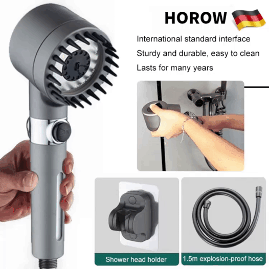 German massage multifunctional one-button adjustment shower head
